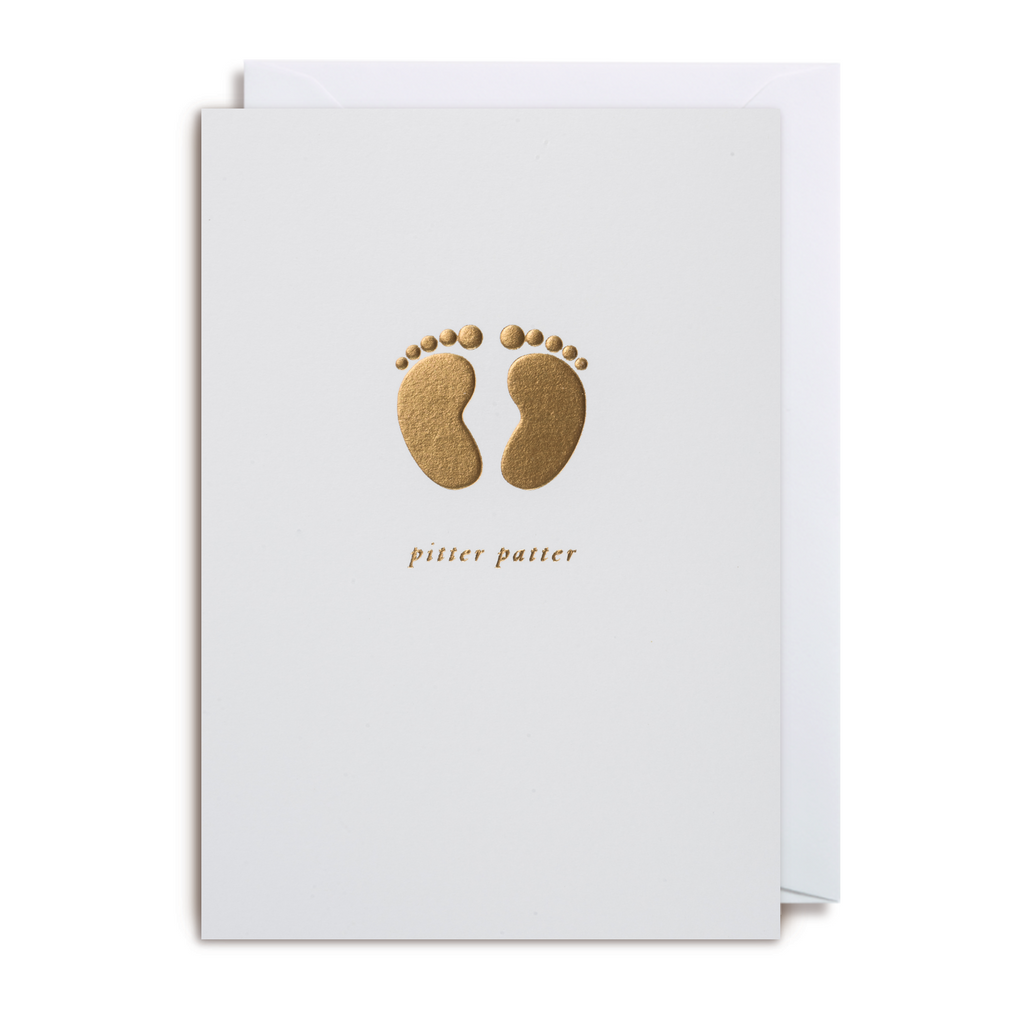 Pitter Patter Feet Greeting Card - Lagom Design by Alicia Bock
