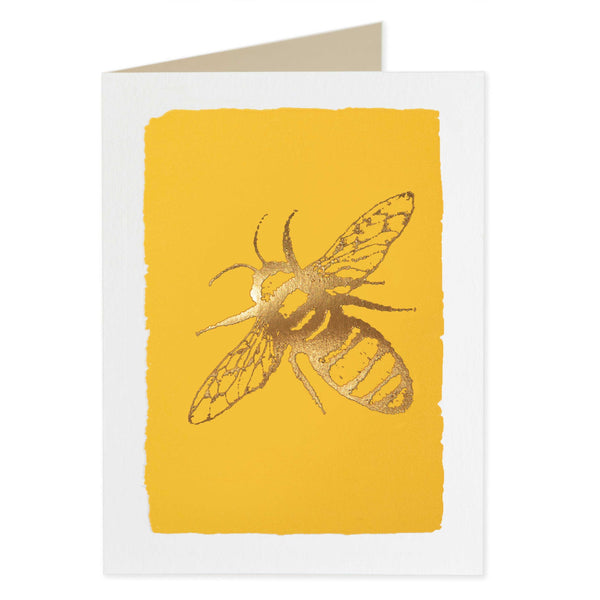 Gold Bee Folded Note Cards - Archivist Press (Pack of Five)