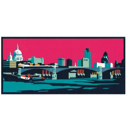 Cityscape 1 Linocut Card - Art Angels by Paul Catherall