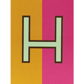 Nixie H Foiled Initial Card - Meraki