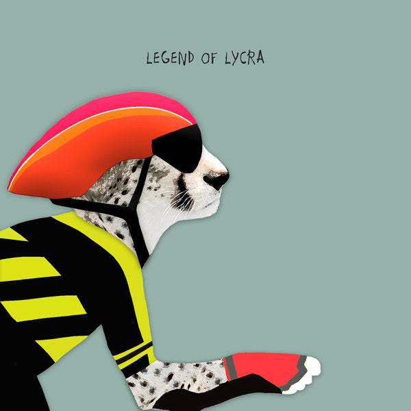 Legend Of Lycra Greeting Card - Sally Scaffardi