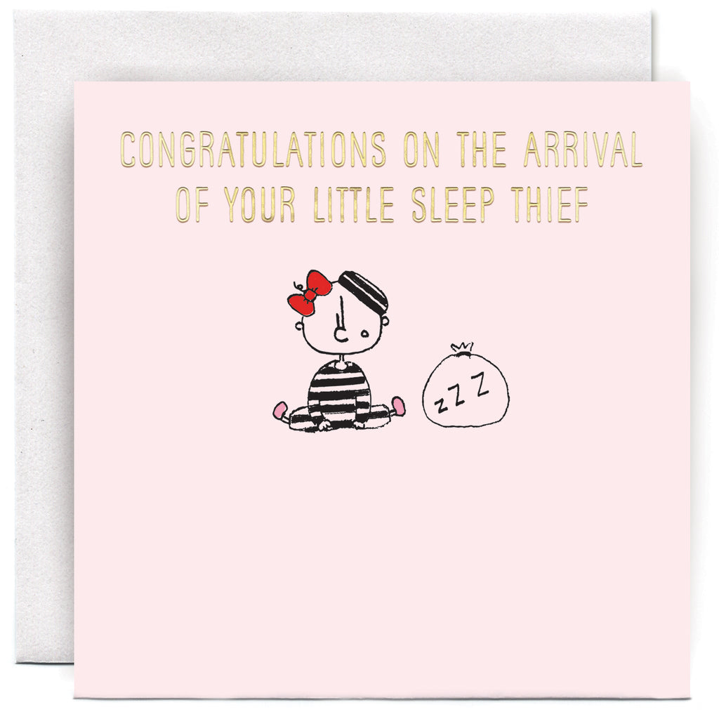 Sleep Thief Girl Greeting Card - Susan O'Hanlon