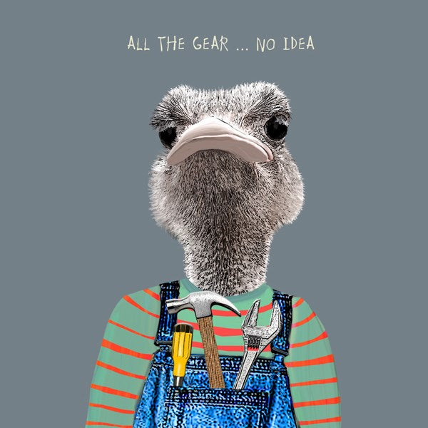 All The Gear Greeting Card - Sally Scaffardi