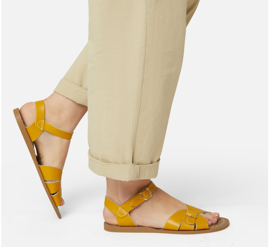 Saltwater sandals mustard hotsell