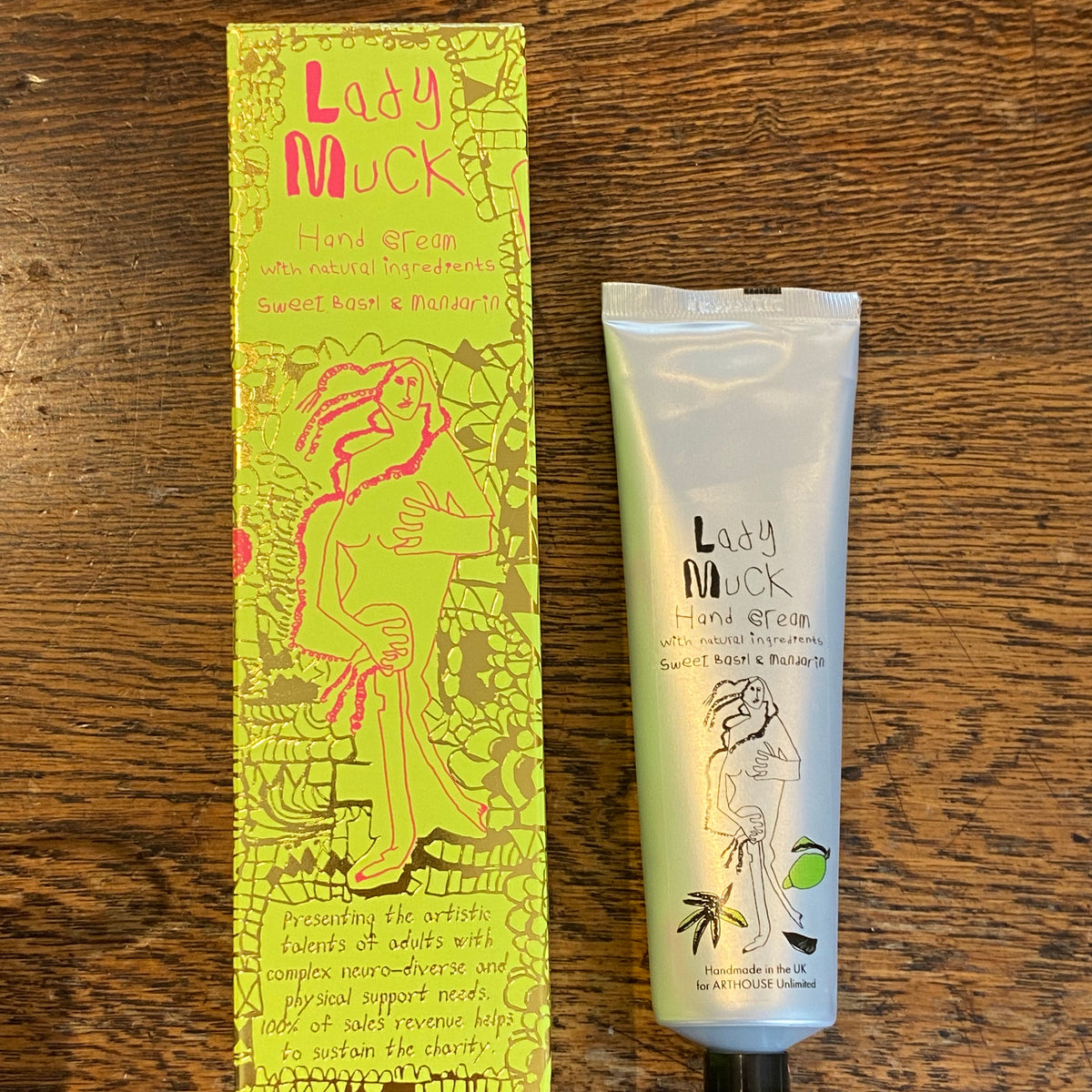 Arthouse Lady Muck Design Hand Cream with Sweet Basil Mandarin