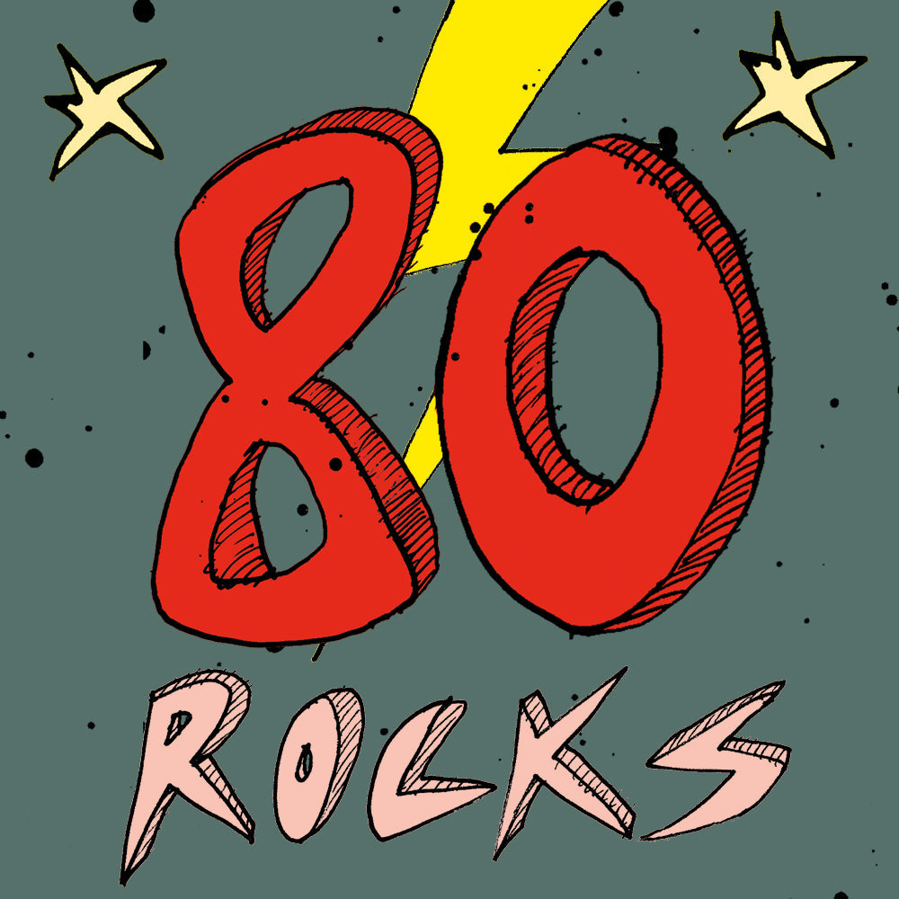 '80 Rocks' 80th Birthday Card - Poet And Painter – Nor Store London