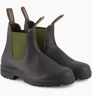 Blundstone 519 Stout Leather Brown With Olive Elastic