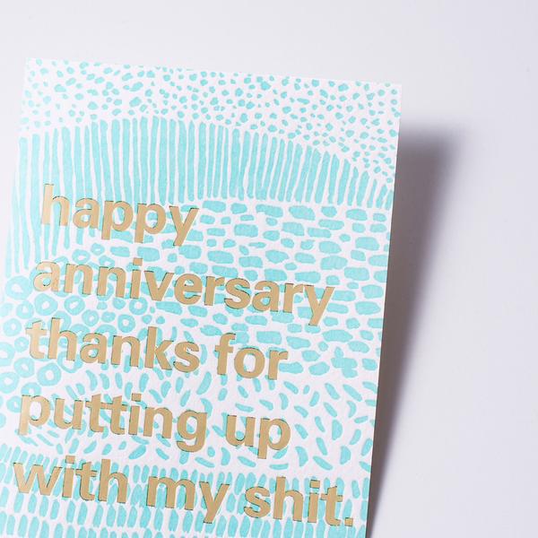 Put Up Anniversary Card- Egg Press by 1973