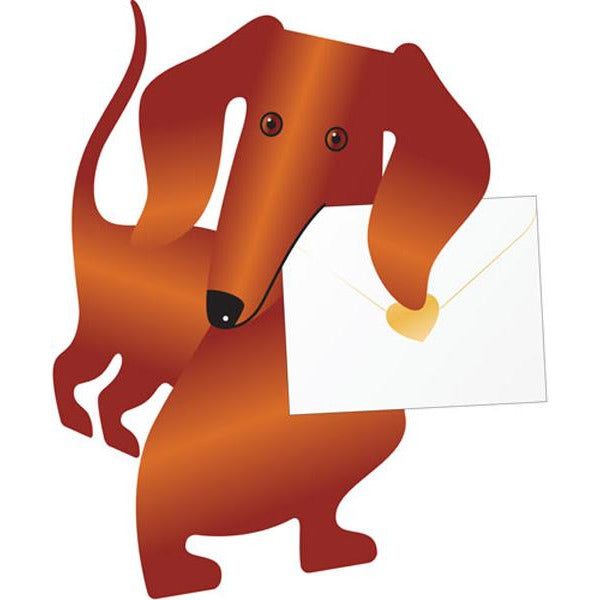 Dog Weeny Greeting Card - Special Delivery