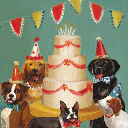 Dogs and Cake Pop-up Greeting  Card - Up With Paper