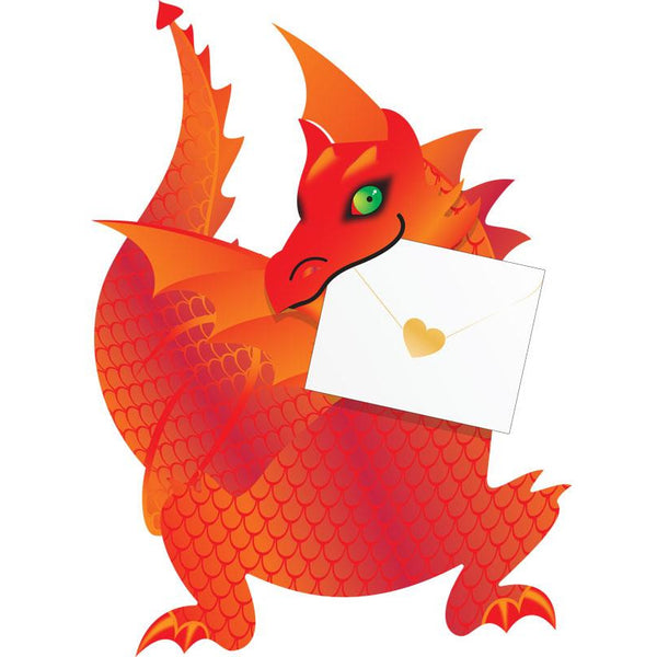 Flame Dragon Greeting Card - Special Delivery