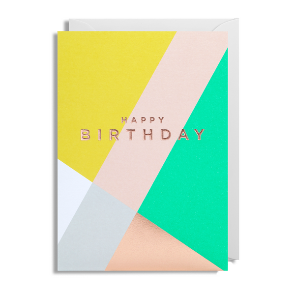 Graphic Happy Birthday Greeting Card - Lagom Design by Postco