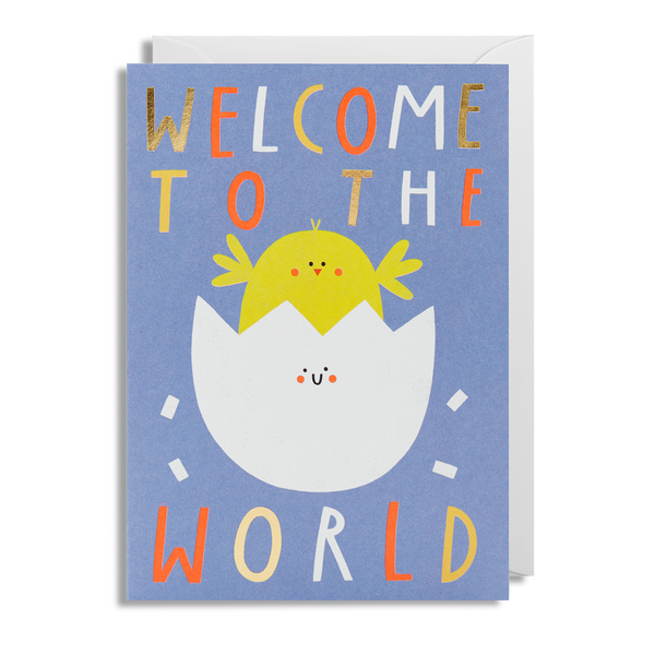 Welcome To The World Chick Greeting Card - Lagom Design by Susie Hammer