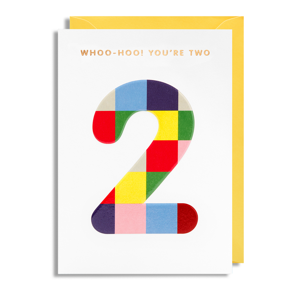 Age 2 Greeting Card - Lagom Design by Magic Numbers