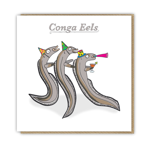 Conga Eeels Greeting Card - Objectables 