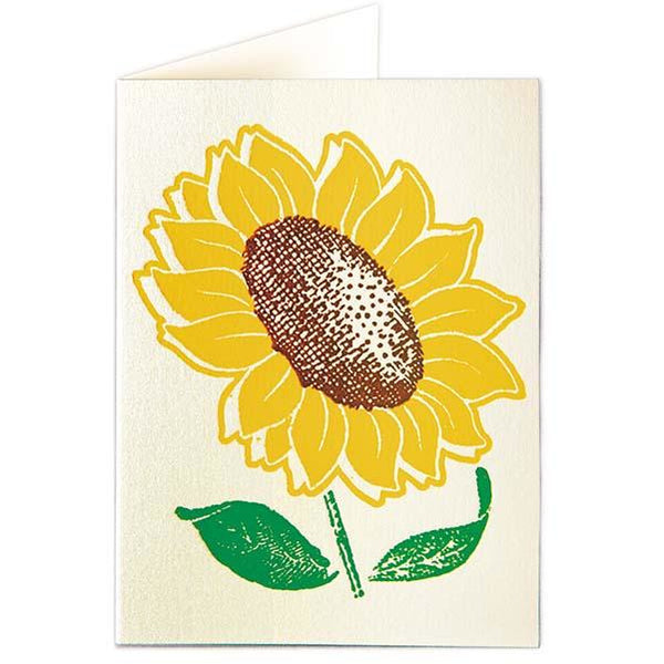 Sunflower Folded Note Cards - (Pack of Five)