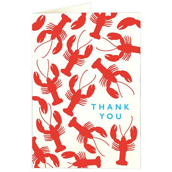 Lobster Folded Note Cards -  Archivist Press (Pack of Five)