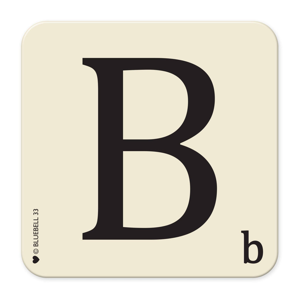 B' Letter Scrabble Coaster - Bluebell 33