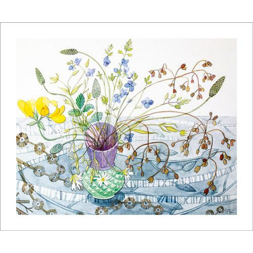 Ballindalloch Pot Watercolour Drawing Card - Art Angels by Angie Lewin