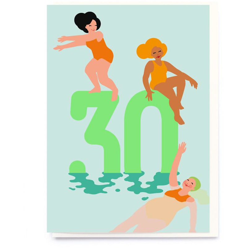 30th Neon Birthday Greeting Card - Noi Publishing