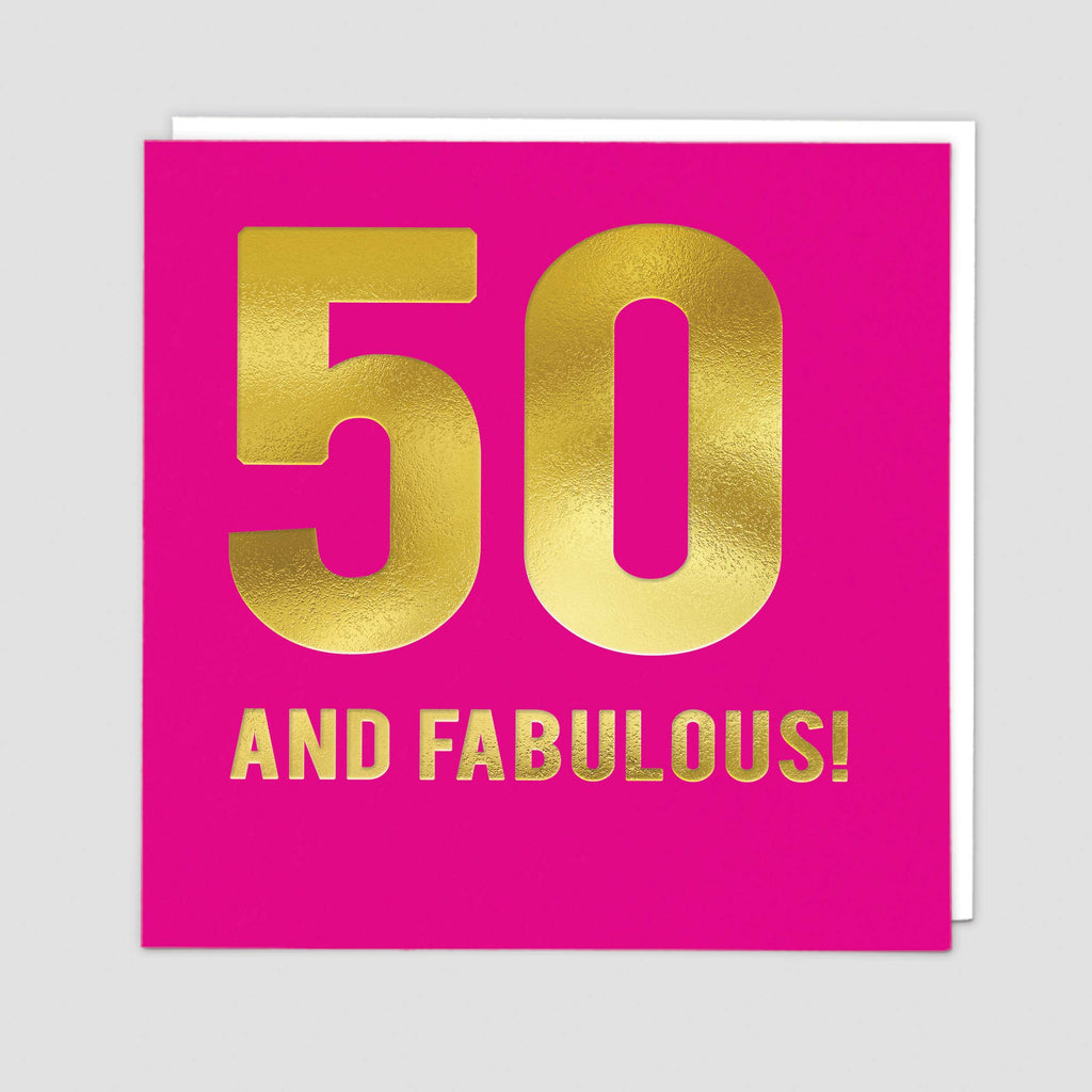 50 and Fabulous Greeting Card - Redback Cards