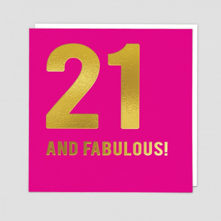 21 And Fabulous Greeting Card - Redback Cards