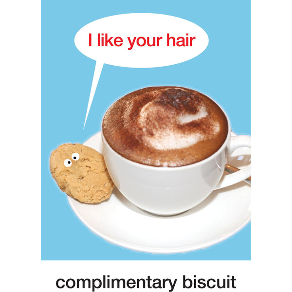 Complimentary Biscuit Greeting Card - Kiss Me Kwik
