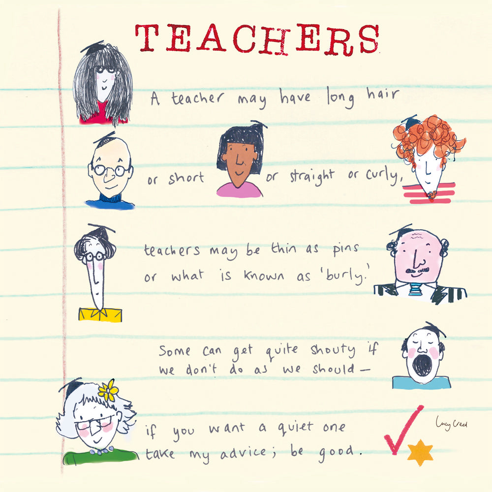 Teachers Greeting Card - Poet and Painter