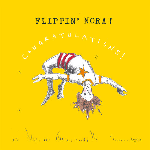 Flippin' Nora Greeting Card - Poet and Painter