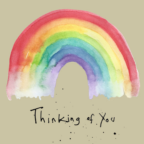 Thinking of You Rainbow Greeting Card - Poet and Painter