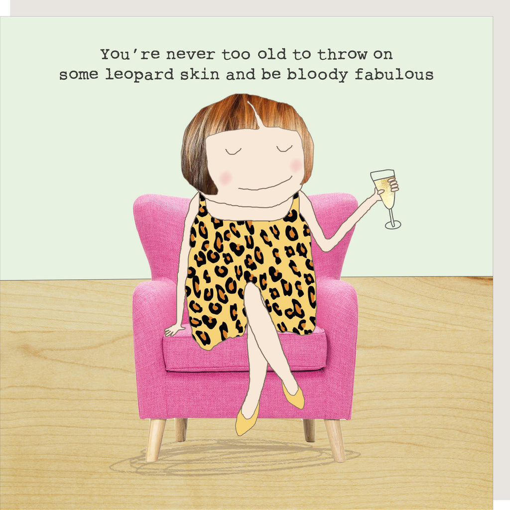 Leopard Skin Birthday Greeting Card - Rosie Made A Thing