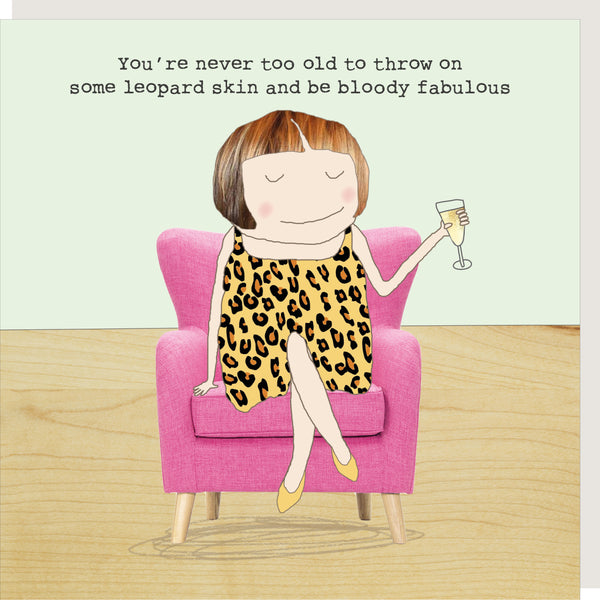 Leopard Skin Birthday Greeting Card - Rosie Made A Thing