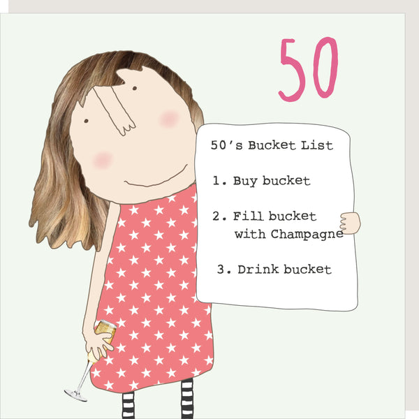 50 Bucket List Greeting Card - Rosie Made A Thing