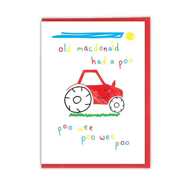 Old MacDonald Poo Greeting Card - Objectables