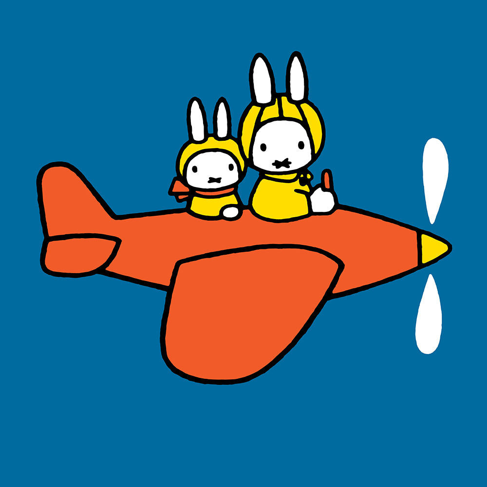 Miffy Plane Square Greeting Card - Hype Cards