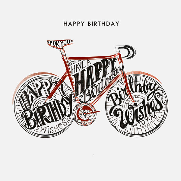 Bike Birthday Card - Museums And Galleries by Jo Spicer