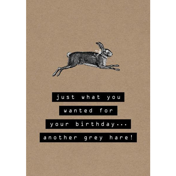 Another Grey Hare Greeting Card - The Art File