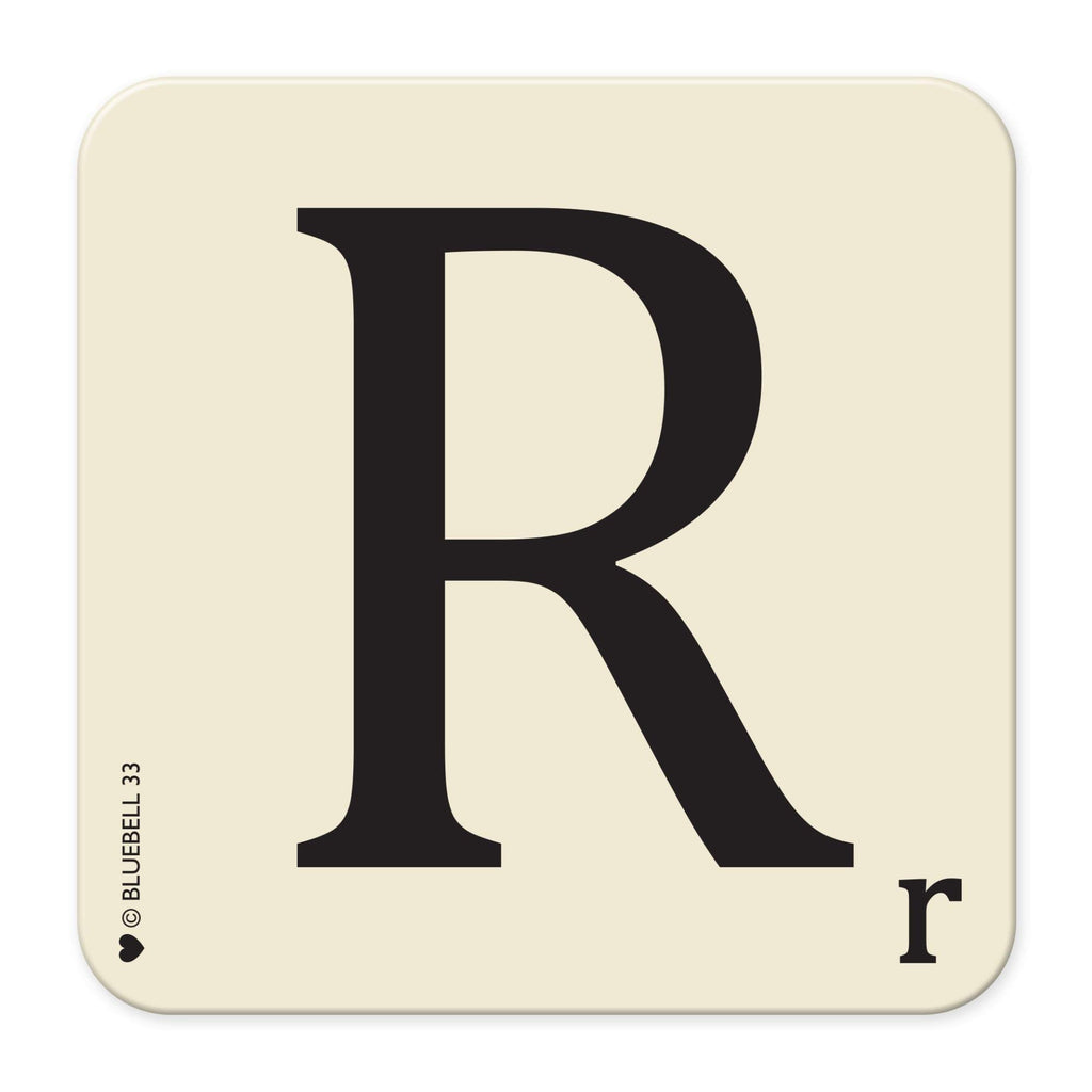 R' Letter Scrabble Coaster - Bluebell 33