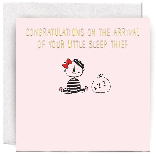 Sleep Thief Girl Greeting Card - Susan O'Hanlon