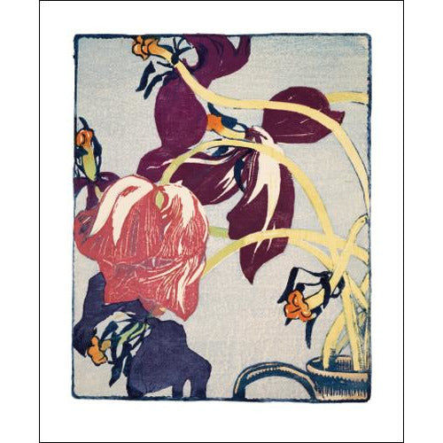 Tulips Woodcut Card - Art Angel by Mabel Royds