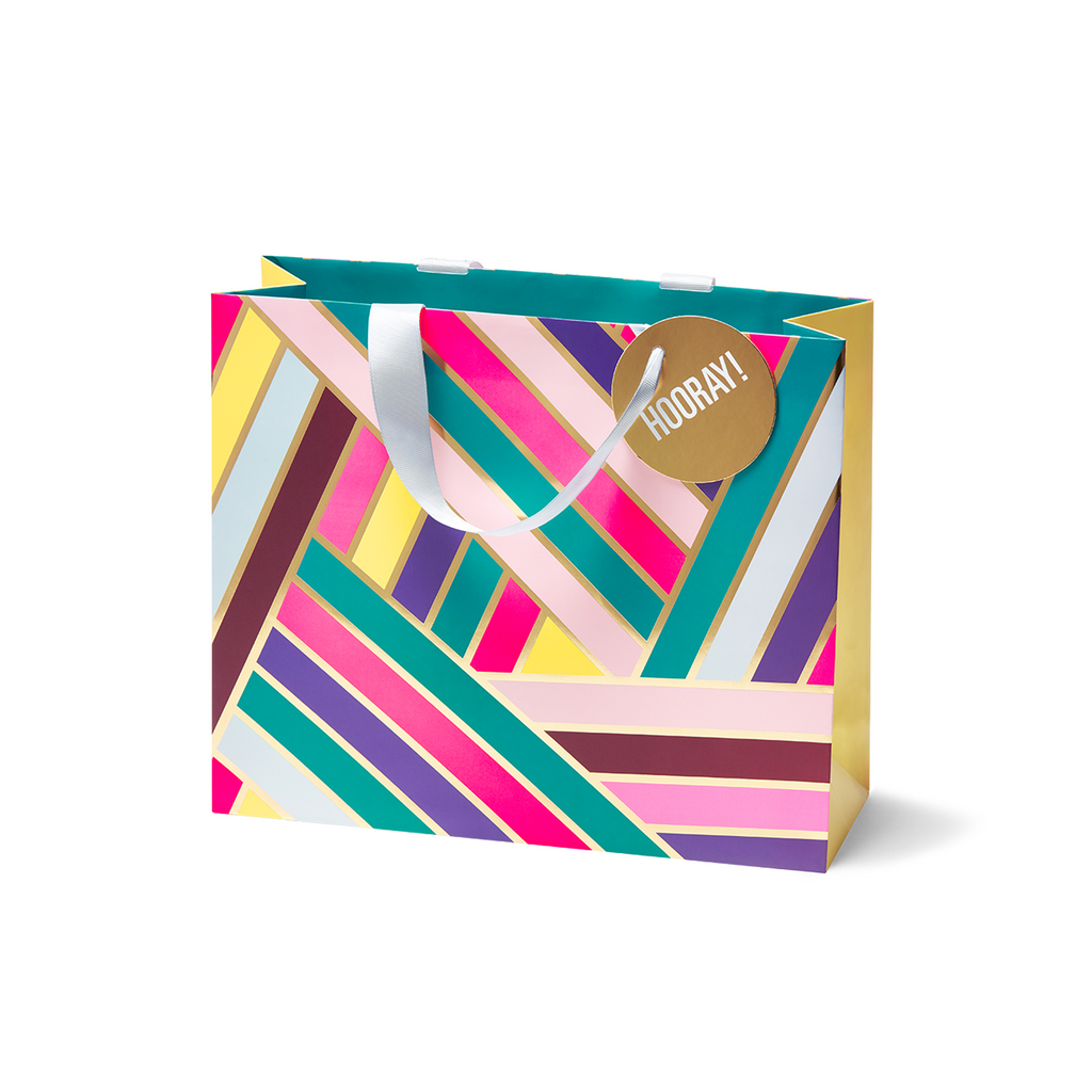 Colourful Stripes Medium Gift Bag Gift Bag - Lagom Design by Cherished