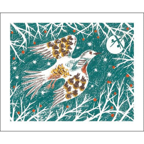 Winter Birds Screenprint Card - Art Angels by Emily Sutton