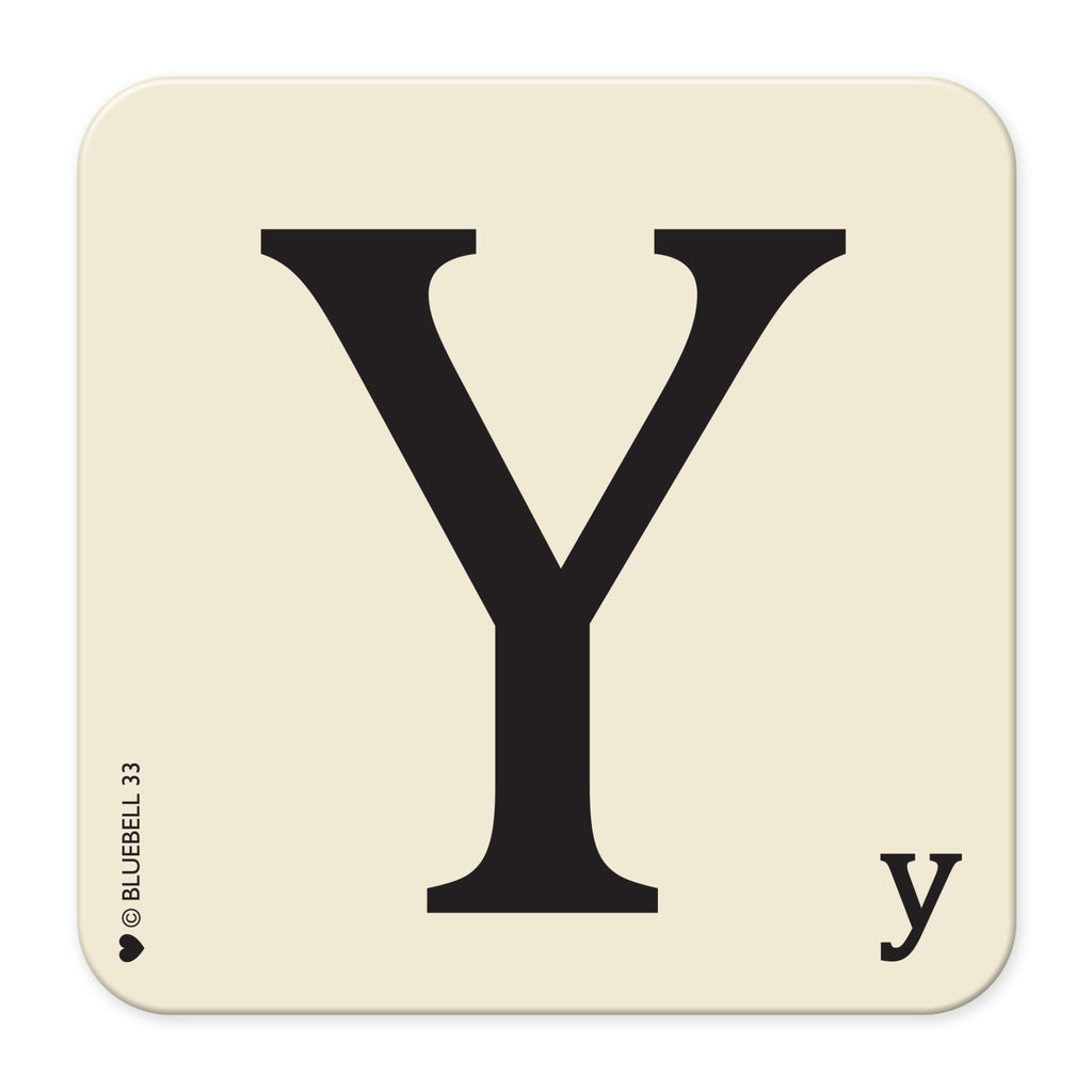 Y' Letter Scrabble Coaster - Bluebell 33