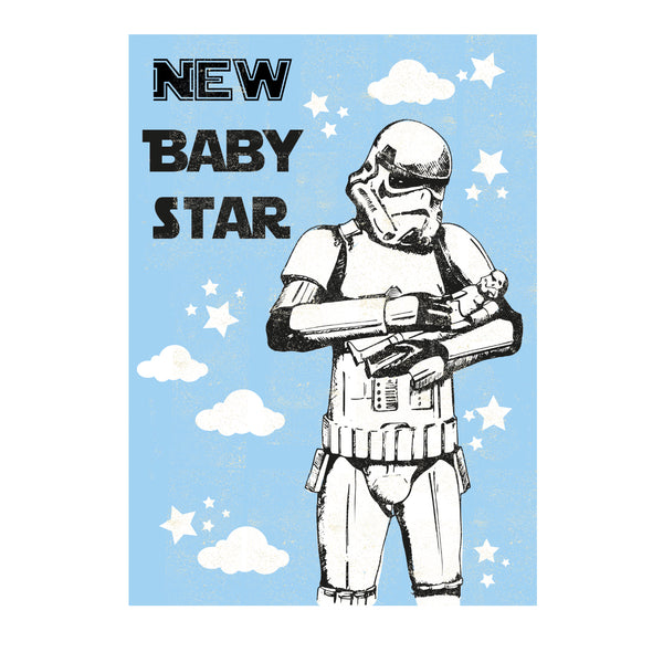 Baby Boy Greeting Card - Rocket 68 Stormtrooper