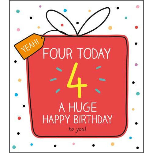 4 Today Huge Birthday Dotty Birthday Card - Pigment Productions